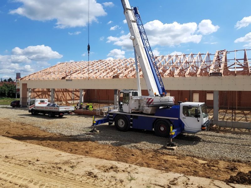 Velkorozponové vazníky - supermarket