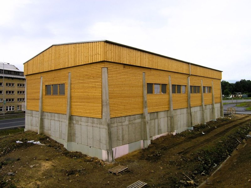 Střecha na klíč  sklad soli Ostrov